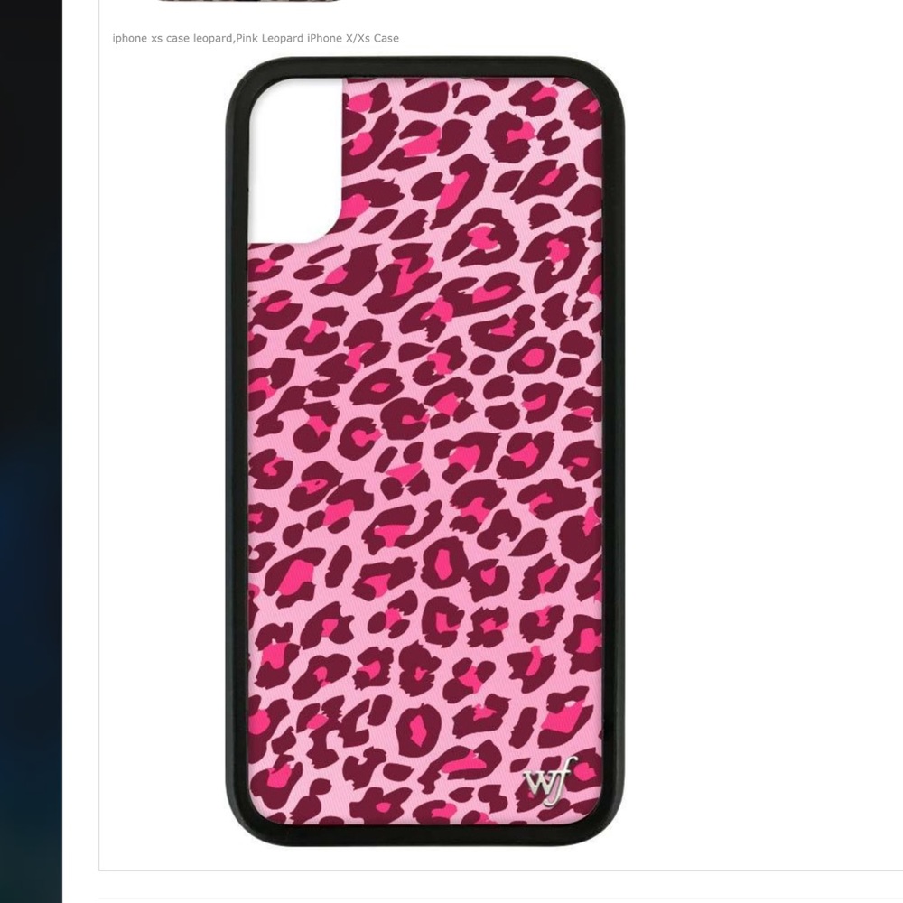 Pink cheetah wild flower case for iPhone X/XS